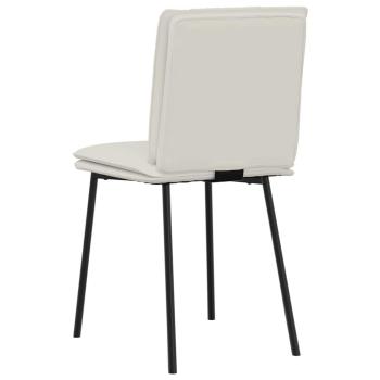 Esszimmerstühle 4 Stk. Creme Samt
