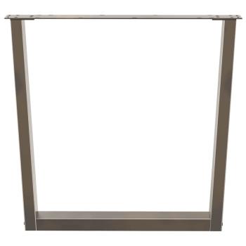 Esstisch Beine V-Form 3 Stück Naturstahl 90x(72-73,3) cm Stahl