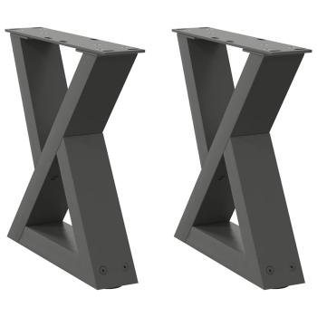 Couchtischbeine 2 Stk. Anthrazit 30x(30-31,3) cm Stahl