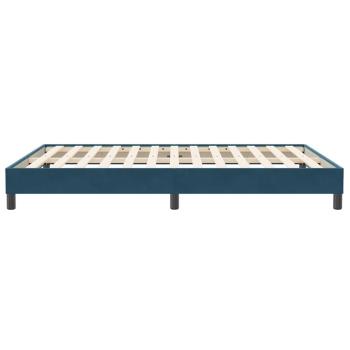Bettgestell ohne Matratze Dunkelblau 140x210 cm Samt
