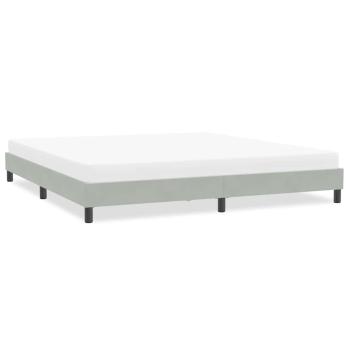 ARDEBO.de - Bettgestell ohne Matratze Hellgrau 200x210 cm Samt