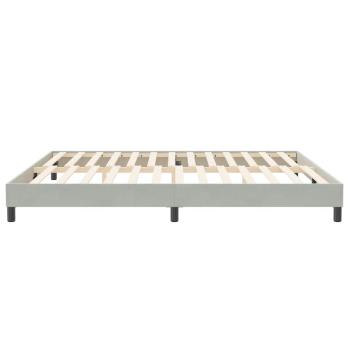 Bettgestell ohne Matratze Hellgrau 200x210 cm Samt