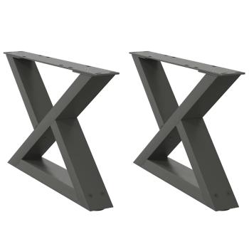 Couchtischbeine 2 Stk. Anthrazit 60x(30-31,3) cm Stahl