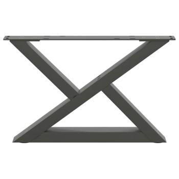 Couchtischbeine 2 Stk. Anthrazit 60x(30-31,3) cm Stahl