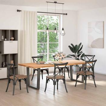 Esstisch Beine V-Form 2 Stück Anthrazit 80x(72-73,3) cm Stahl