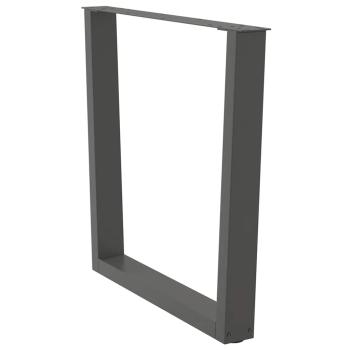 Esstisch Beine V-Form 2 Stück Anthrazit 80x(72-73,3) cm Stahl
