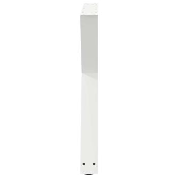 Esstisch Beine 2 Stück Weiß 80x(72-73,3) cm Stahl
