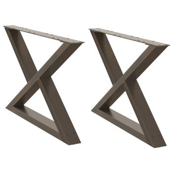 Couchtischbeine 2 Stk. Naturstahl 70x(42-43,3) cm Stahl