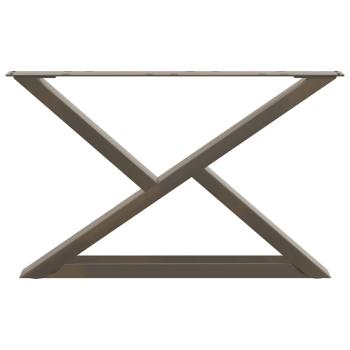Couchtischbeine 2 Stk. Naturstahl 70x(42-43,3) cm Stahl