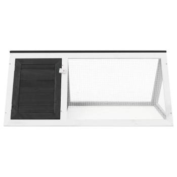 Kleintier-/Kaninchenstall Grau Holz