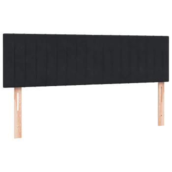 Boxspringbett mit Matratze Schwarz 160x210 cm Samt