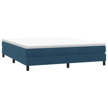 ARDEBO.de - Boxspringbett ohne Matratze Dunkelblau 180x210 cm Samt