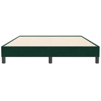 Boxspringbett ohne Matratze Dunkelgrün 160x210 cm Samt