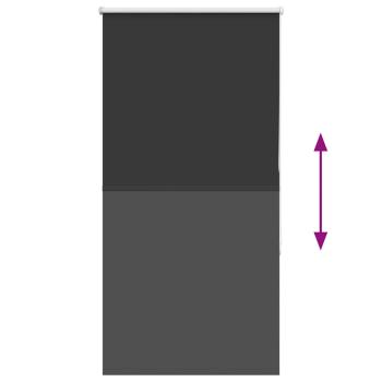 Verdunkelungsrollo Schwarz 75x175 cm Stoffbreite 70,7 cm