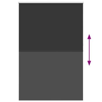Verdunkelungsrollo Schwarz 150x210 cm Stoffbreite 146,6 cm