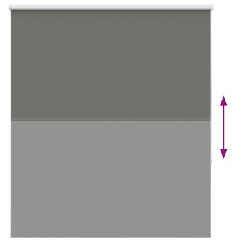 Verdunkelungsrollo Grau 130x175cm Stoffbreite 126,6cm Polyester