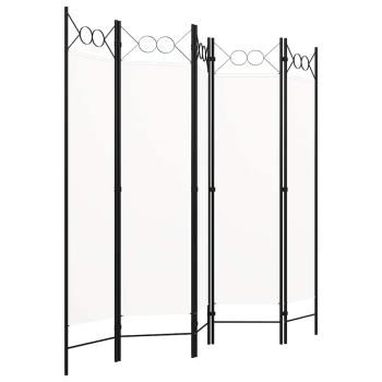 5-tlg. Raumteiler Weiß 200x180 cm