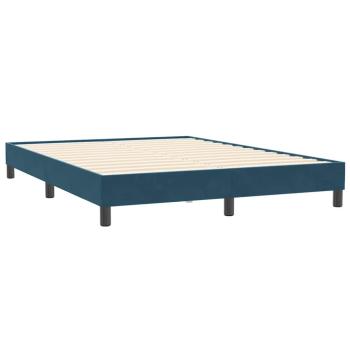 Boxspringbett ohne Matratze Dunkelblau 140x210 cm Samt