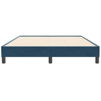 Boxspringbett ohne Matratze Dunkelblau 140x210 cm Samt
