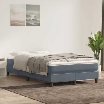 Boxspringbett ohne Matratze Dunkelgrau 120x210 cm Samt