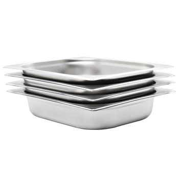 ARDEBO.de - Gastronormbehälter 4 Stk. GN 1/2 65 mm Edelstahl