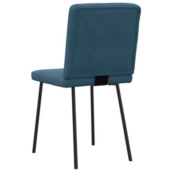 Esszimmerstühle 4 Stk. Blau Samt