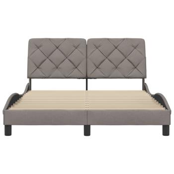Bettgestell ohne Matratze Taupe 140x190 cm Stoff