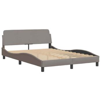Bettgestell ohne Matratze Taupe 140x190 cm Stoff