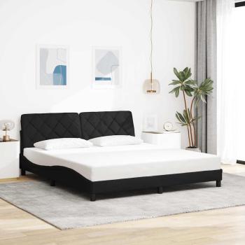 ARDEBO.de - Bettgestell ohne Matratze Schwarz 180x200 cm Stoff