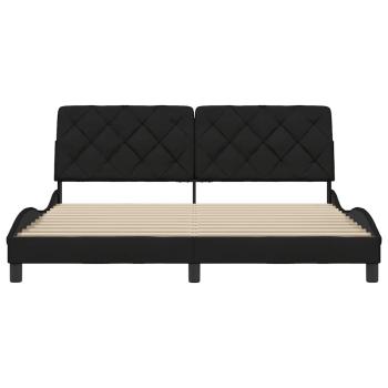 Bettgestell ohne Matratze Schwarz 180x200 cm Stoff