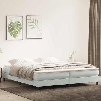 ARDEBO.de - Boxspringbett ohne Matratze Hellgrau 200x210 cm Samt