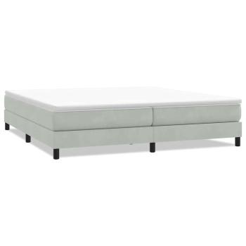 Boxspringbett ohne Matratze Hellgrau 200x210 cm Samt
