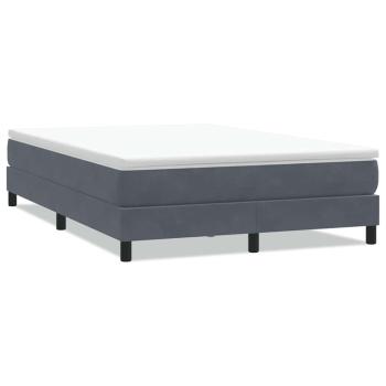 Boxspringbett ohne Matratze Dunkelgrau 140x220 cm Samt