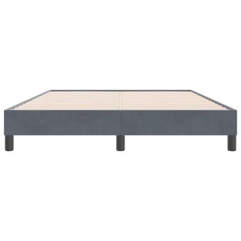 Boxspringbett ohne Matratze Dunkelgrau 140x220 cm Samt
