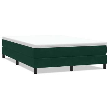 Boxspringbett ohne Matratze Dunkelgrün 140x220 cm Samt