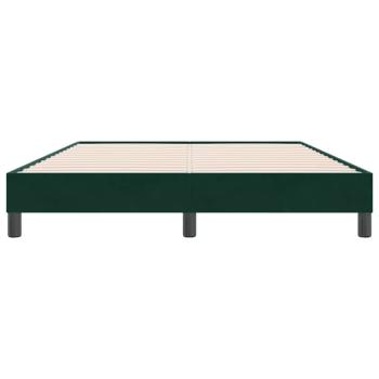 Boxspringbett ohne Matratze Dunkelgrün 140x220 cm Samt