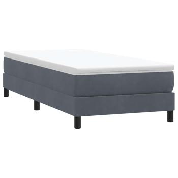 Boxspringbett ohne Matratze Dunkelgrau 100x220 cm Samt