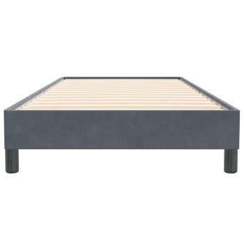 Boxspringbett ohne Matratze Dunkelgrau 100x220 cm Samt