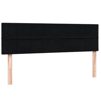 Boxspringbett mit Matratze Schwarz 160x210 cm Samt