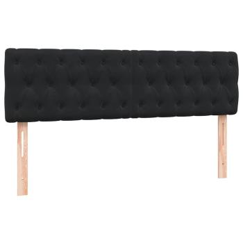 Boxspringbett mit Matratze Schwarz 160x210 cm Samt