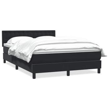 Boxspringbett mit Matratze Schwarz 160x210 cm Samt