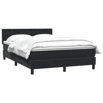 Boxspringbett mit Matratze Schwarz 160x210 cm Samt