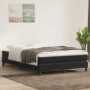 ARDEBO.de - Boxspringbett ohne Matratze Schwarz 160x220 cm Samt
