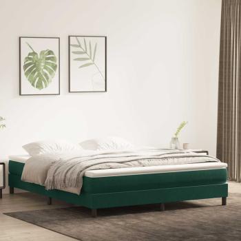 ARDEBO.de - Boxspringbett ohne Matratze Dunkelgrün 180x220 cm Samt