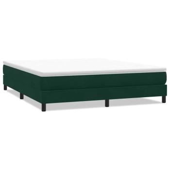 Boxspringbett ohne Matratze Dunkelgrün 180x220 cm Samt