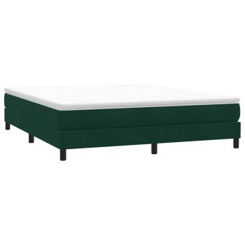 Boxspringbett ohne Matratze Dunkelgrün 180x220 cm Samt