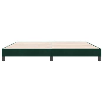 Boxspringbett ohne Matratze Dunkelgrün 180x220 cm Samt