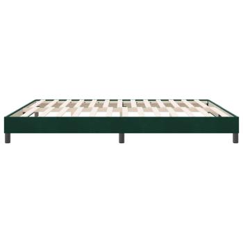 Boxspringbett ohne Matratze Dunkelgrün 180x220 cm Samt