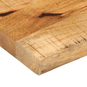 Tischplatte 60x30x2,5 cm Baumkante Massivholz Raues Mangoholz