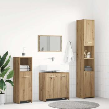 ARDEBO.de - 4-tlg. Badmöbel-Set Artisan-Eiche Holzwerkstoff